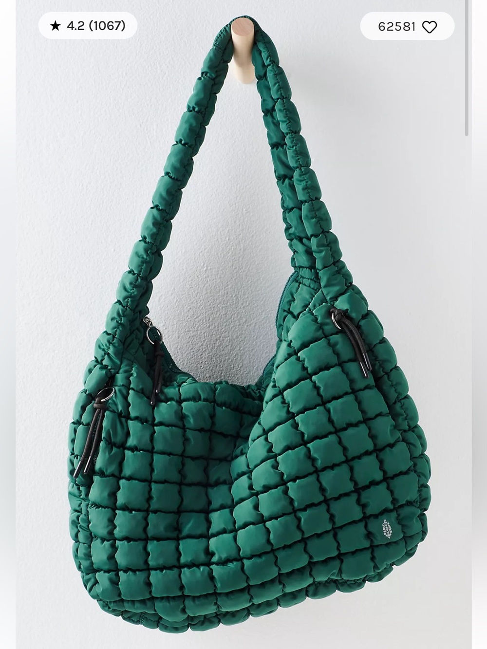 FP Movement Quilted Carryall Bag Fuji Jade